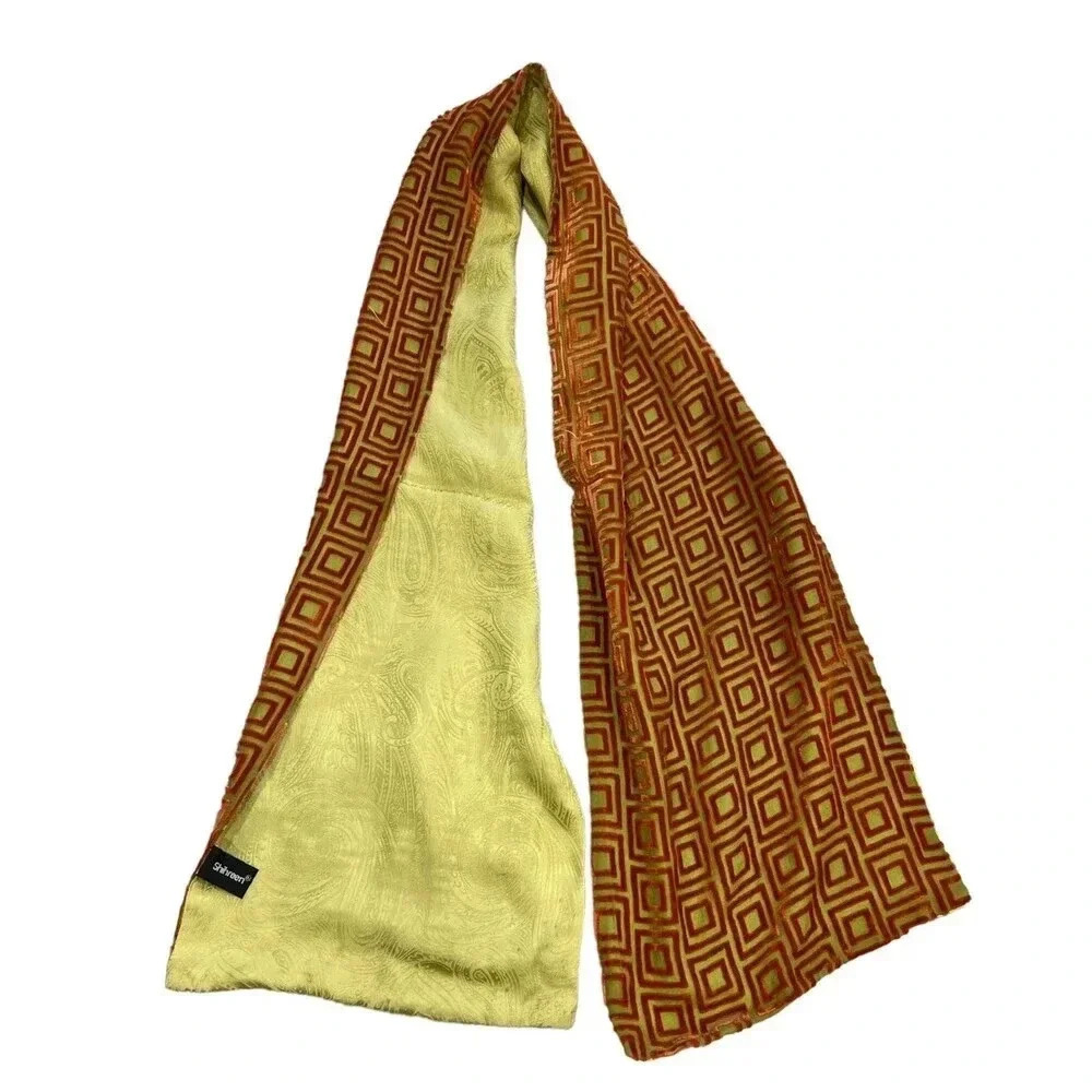 Shihreen Gold Brown Silk Shawl